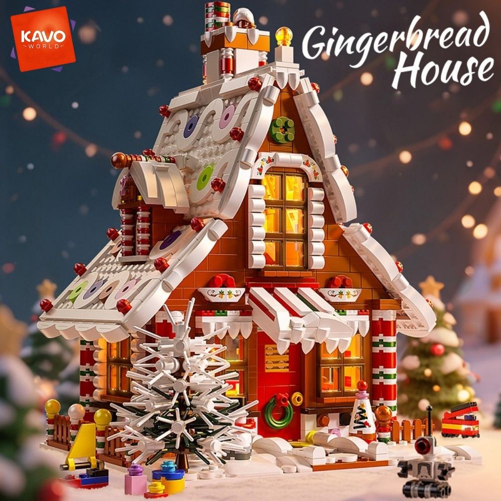 Home Fragrance Gingerbread - KAVOWORLD 1614PCS Set Blok Bangunan Rumah