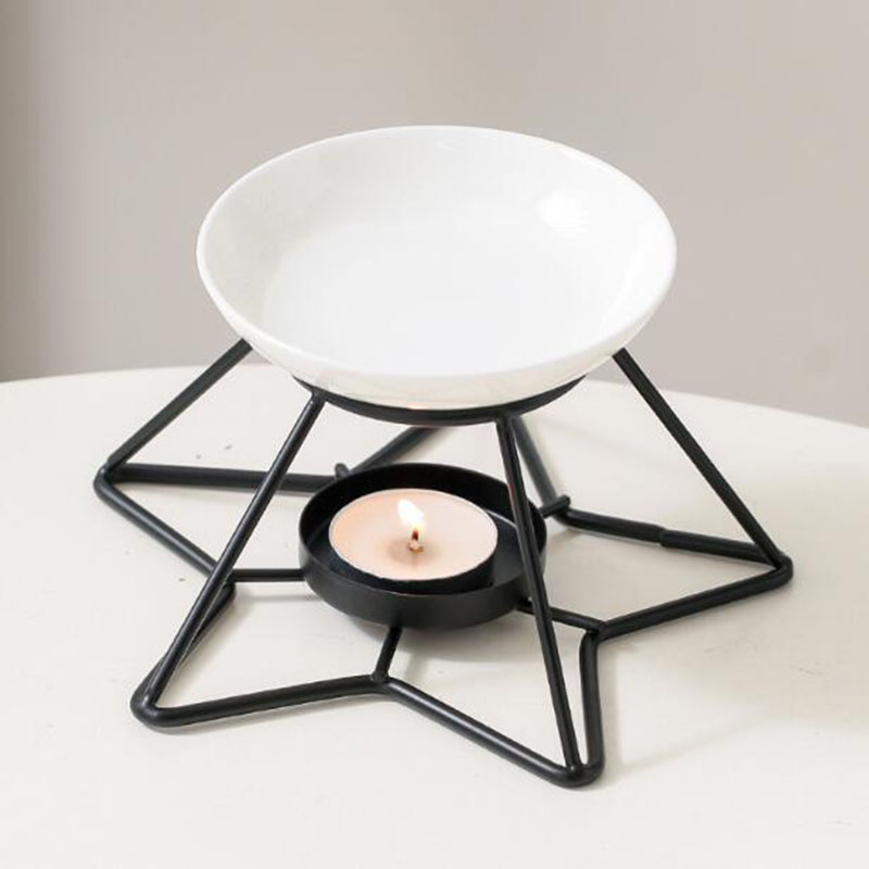 Home Fragrance Oils For Oil Burners - Rak Bintang Logam Mangkuk Keramik Pembakar