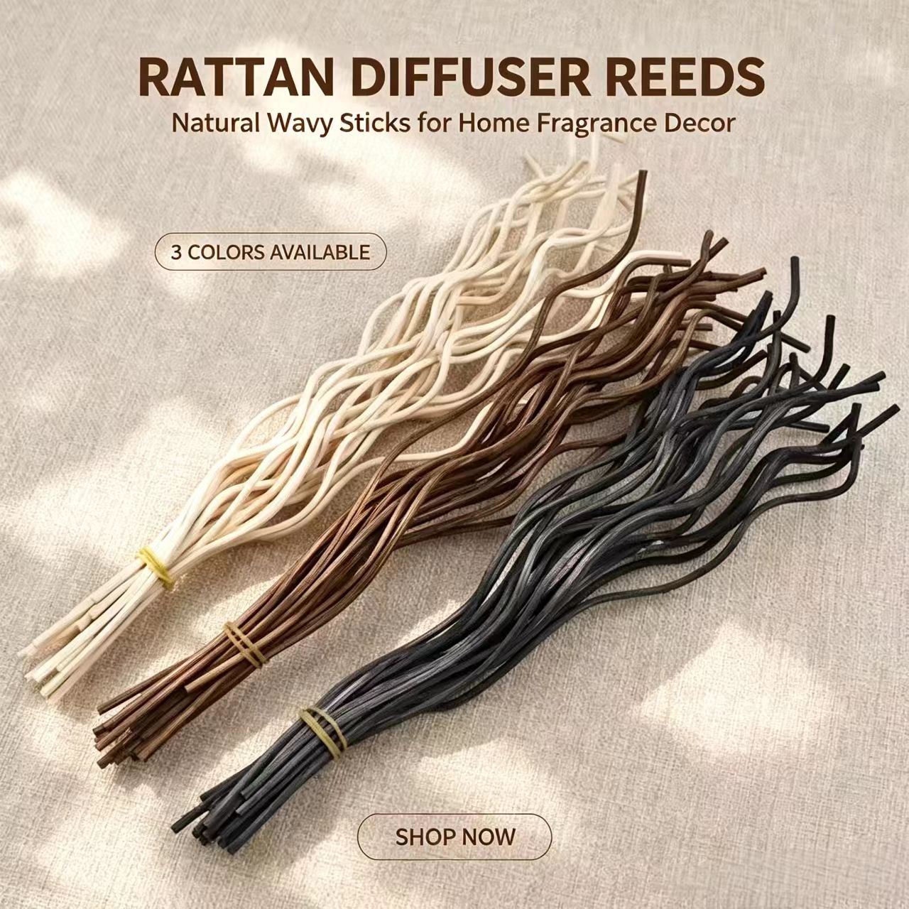 Home Fragrance Items - 20 Buah Stik Diffuser Rotan Bergelombang