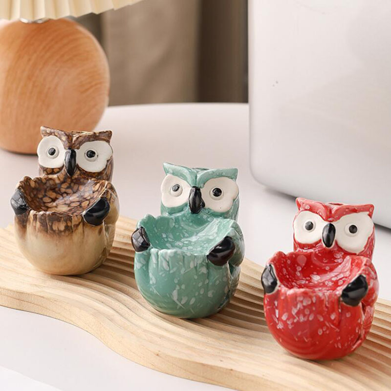 Home Fragrance Oils For Oil Burners - Pembakar Aromaterapi Keramik Bentuk Burung Hantu