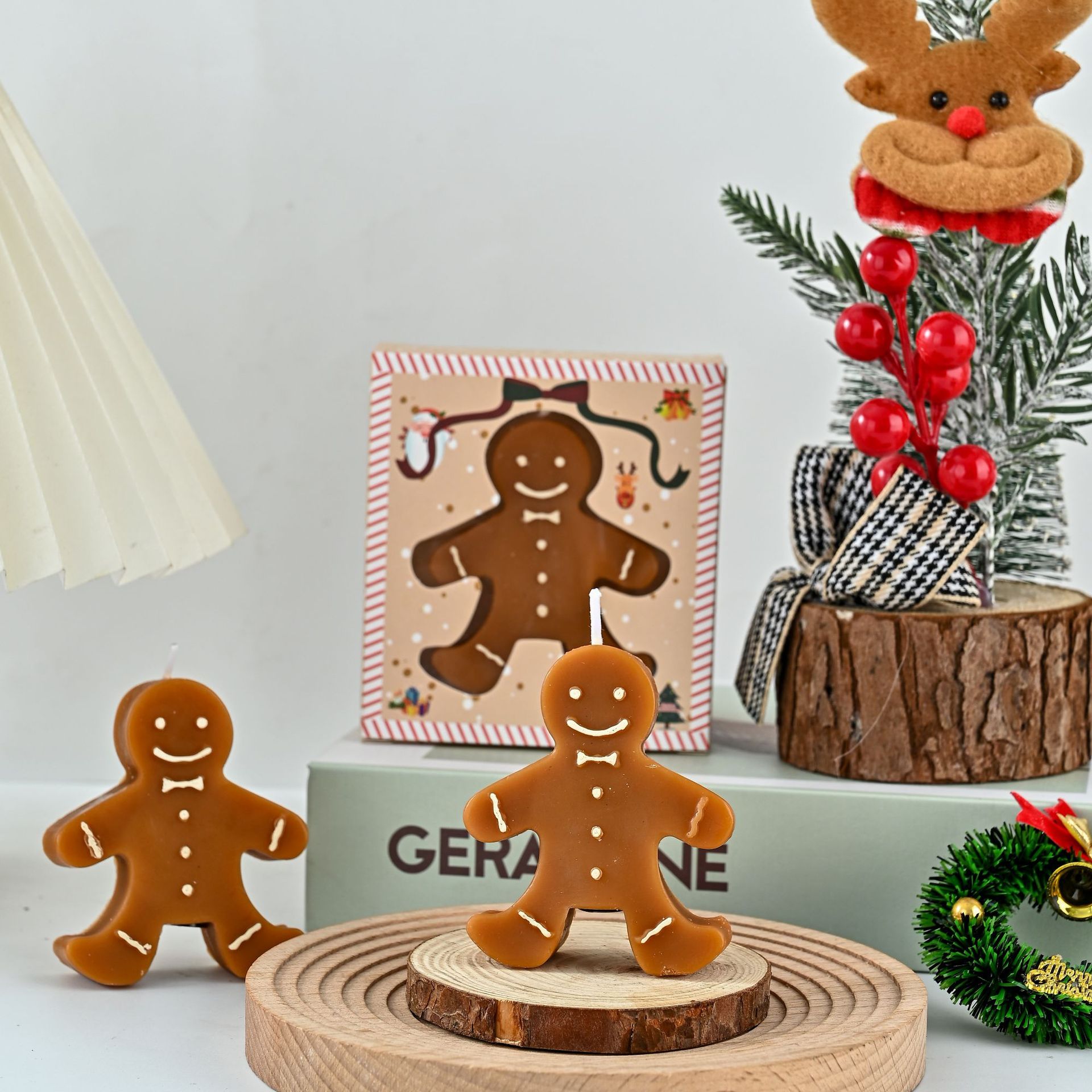 Lilin Aromaterapi Natal Bentuk - Home Fragrance Gingerbread ulasan dan harga