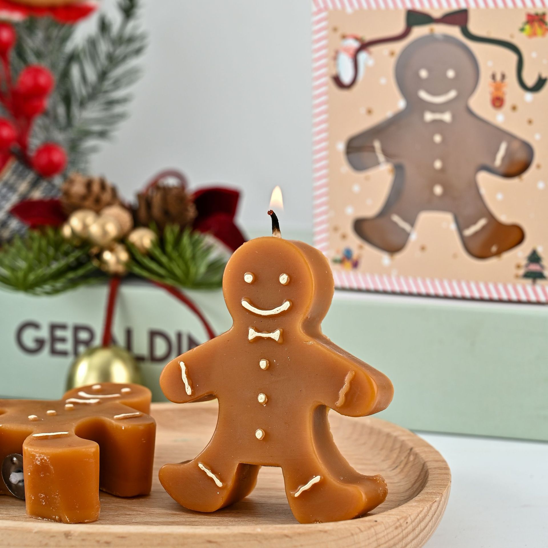 Lilin Aromaterapi Natal Bentuk - Home Fragrance Gingerbread ulasan dan harga