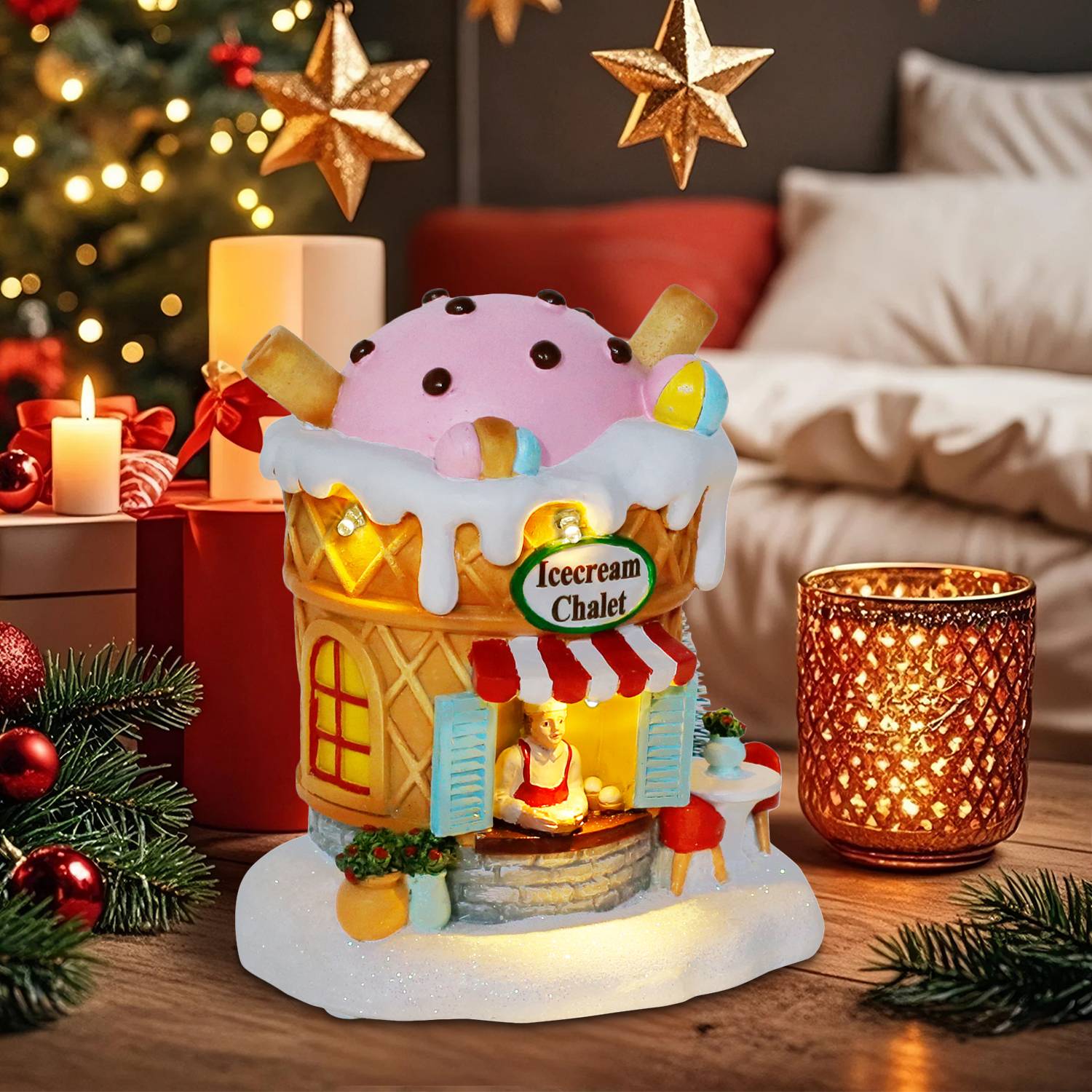 Rumah Desa Gingerbread Berlamp - Home Fragrance Gingerbread ulasan dan harga
