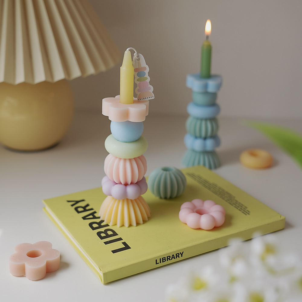 Lilin Aroma Berlapis Geometris - Home Fragrance Candles ulasan dan harga