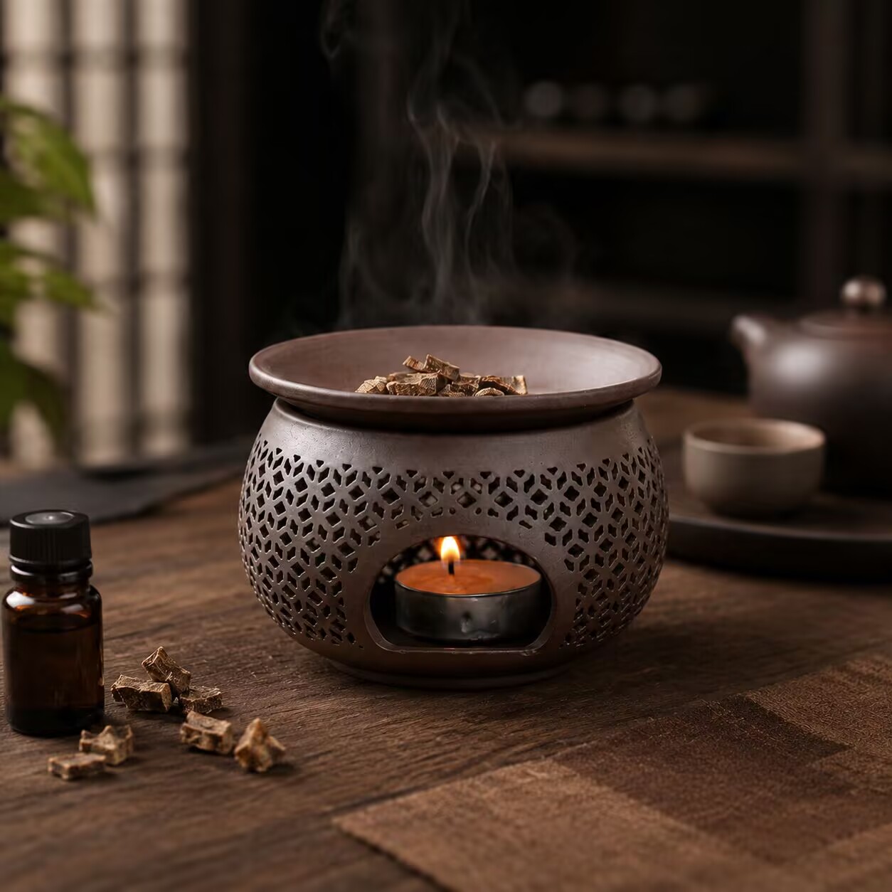 Pembakar Dupa Keramik Ukiran,  - Home Fragrance Candles ulasan dan harga