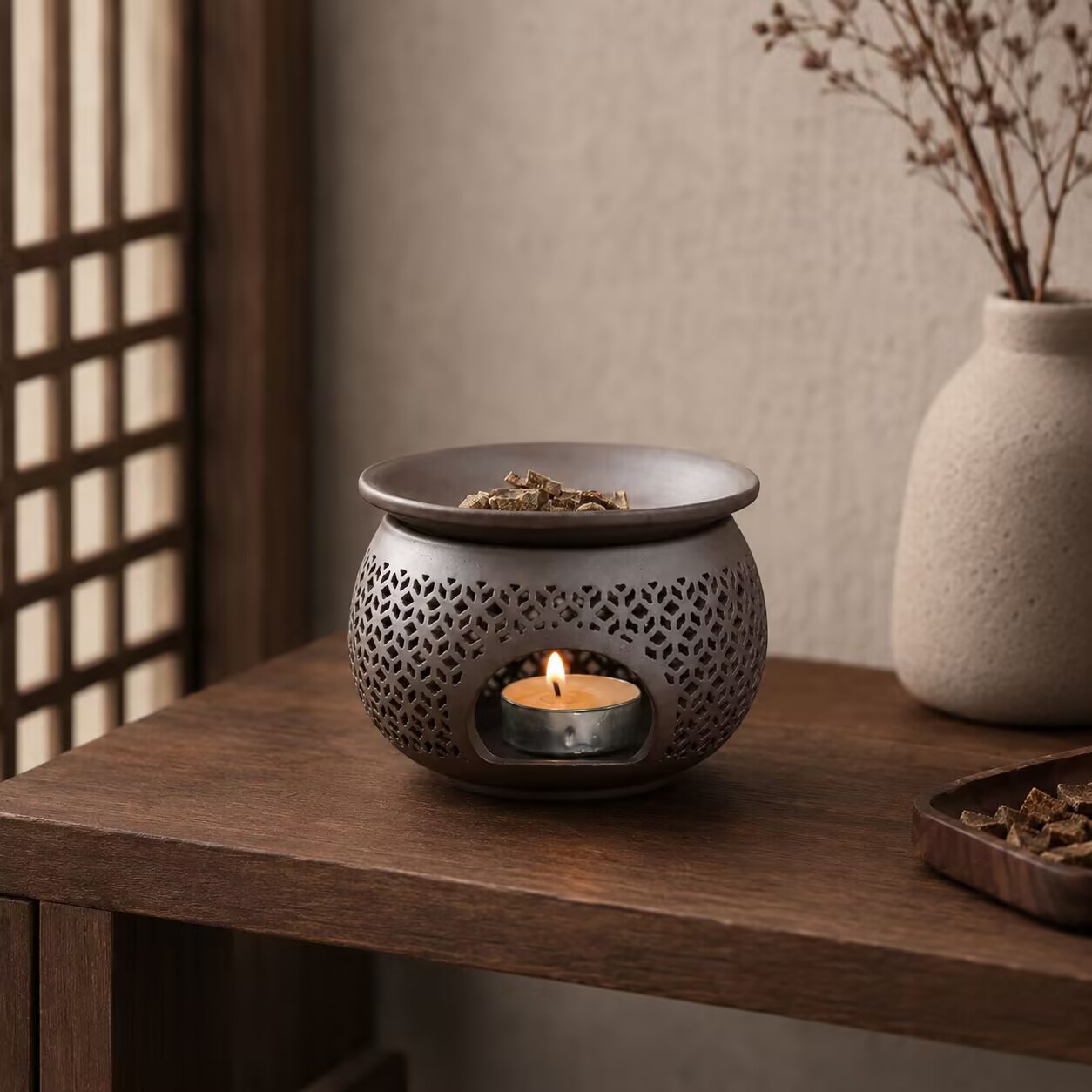Pembakar Dupa Keramik Ukiran,  - Home Fragrance Candles ulasan dan harga